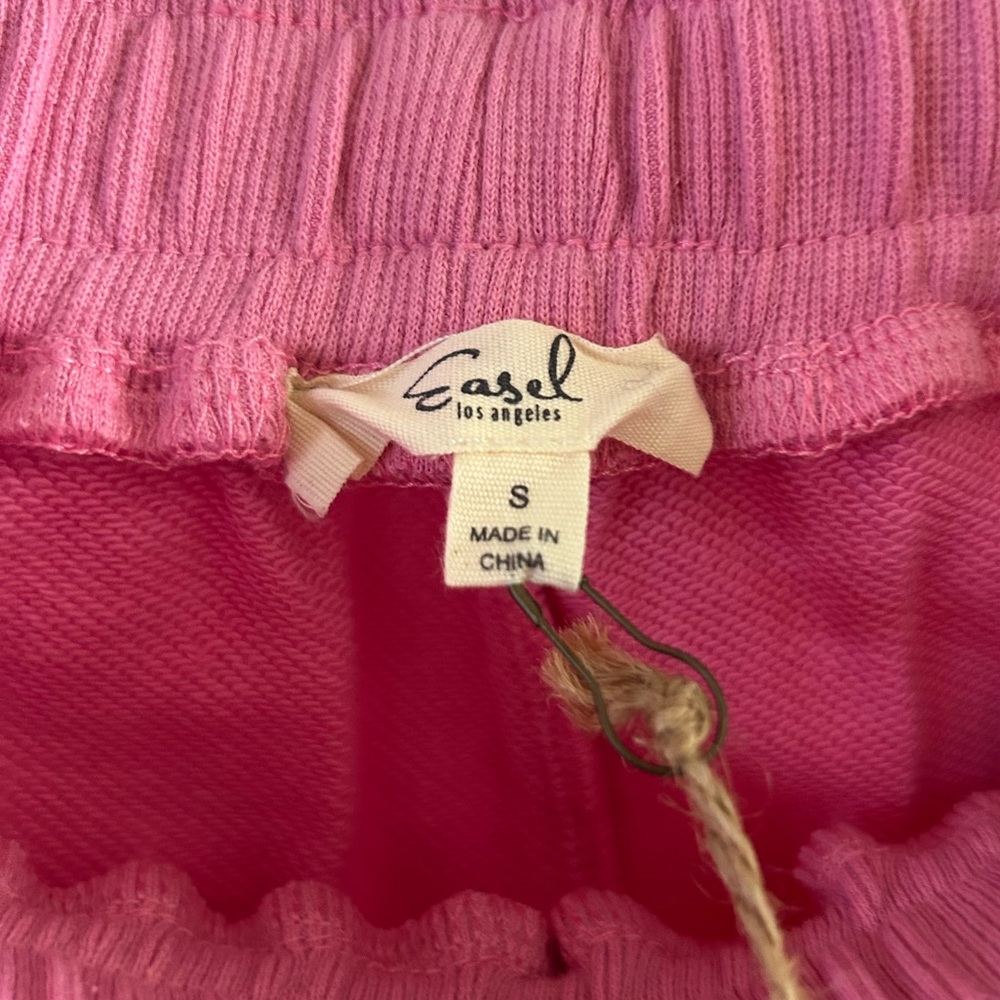 Easel Patchwork Sweatpants Size S Pastel Smiley Face Boho Joggers - Picture 7 of 9